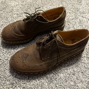 Dr Marten Made In England‎ Wingtip UK 8 US 9 Brown Leather Brogue 3989/59 Oxford